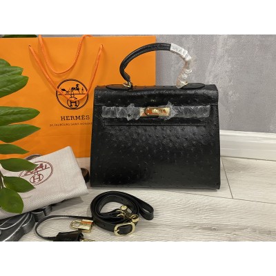 Сумка женская Hermes Kelly реплика из натуральной кожи арт 20447