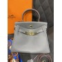 Модная женская кожаная сумка в стиле Hermes Kelly. Натуральная кожа Togo 32см арт1484