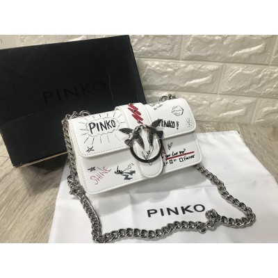 Сумочка Pinko в белом цвете натуральная кожа ар 20508