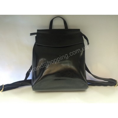 Кожаная сумка-рюкзак Modena black 0228s
