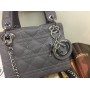 Сумочка Lady Dior mini из натуральной кожи в сером цвете 1826