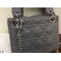 Сумочка Lady Dior mini из натуральной кожи в сером цвете 1826