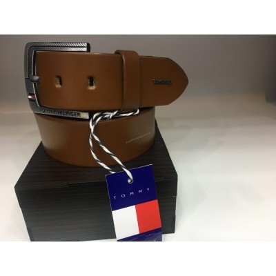 Кожаный ремень Tommy Hilfiger ширина 4см мужской/женский коричневый 1196