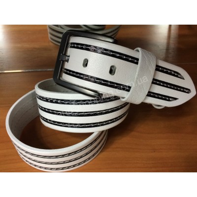 КОЖАНЫЙ ТУРЕЦКИЙ РЕМЕНЬ Livize мужской/женский черный/белый 0382