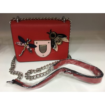 Женская брендовая сумочка Dior красная 1202