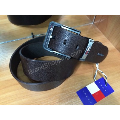 Кожаный ремень Tommy Hilfiger 1045 ширина 4,5см коричневый