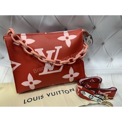 Сумка через плечо Louis Vuitton красно-розовая  арт 20422