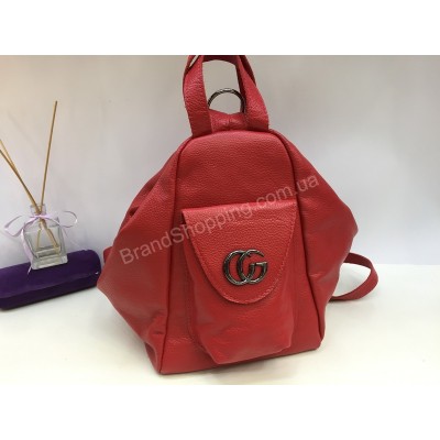 Рюкзак-сумка из натуральной кожи Gucci в красном цвете арт 20114
