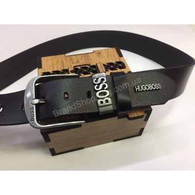 NEW!Ремень из натуральной кожи Hugo Boss в черном цвете 20151