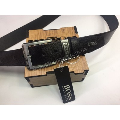 Ремень из натуральной кожи  Hugo Boss в черном цвете арт 20160
