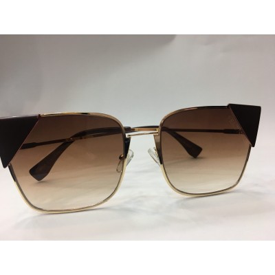 Солнцезащитные женские очки Fendi Lei коричневые 1255