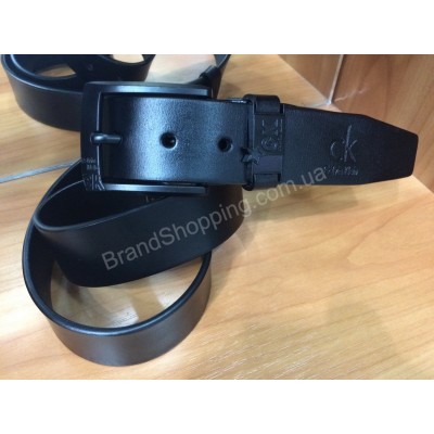 Кожаный ремень Calvin Klein Jeans 1085 ширина 3,7см черный