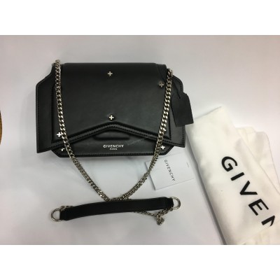 Кожаная сумка Givenchy black 0444
