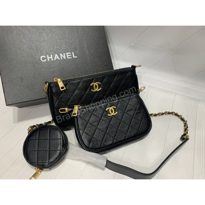 Сумочка Chanel 3в 1 в черном цвете арт21156