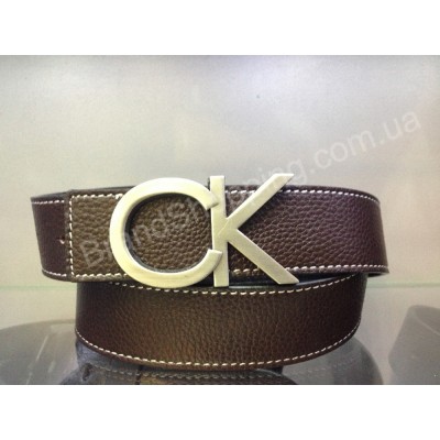 КОЖАНЫЙ РЕМЕНЬ CALVIN KLEIN двусторонний черный/коричневый мужской/женский 0371