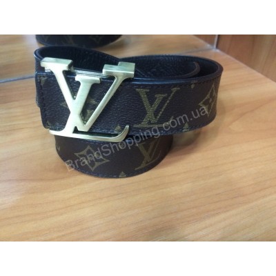 Кожаный ремень Louis Vuitton 1104 ширина 4см