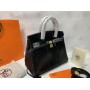 Сумка Hermes Birkin 30 см кожа страуса в черном цвете  арт 20294