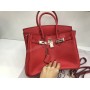 Сумочка Hermes Birkin 30см из телячьей кожи в красном цвете 1696