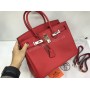 Сумочка Hermes Birkin 30см из телячьей кожи в красном цвете 1696