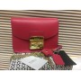 Кожаная женская сумочка Furla Lux малиновая 1266