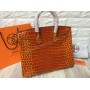 Сумка Hermes Birkin  рептилия 35 см копия класса ААА с номерным знаком арт 20173