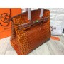 Сумка Hermes Birkin  рептилия 35 см копия класса ААА с номерным знаком арт 20173