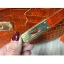 Сумка Hermes Birkin  рептилия 35 см копия класса ААА с номерным знаком арт 20173