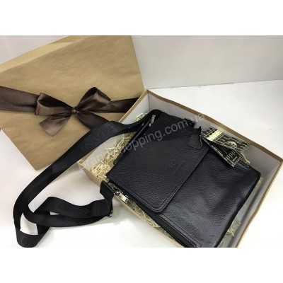 Кожаная мужская сумка Giorgio  Armani в подарочной упаковке 1754