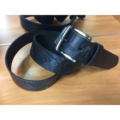Кожаный ремень Calvin Klein Jeans 1111 ширина 4см черный