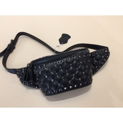 Сумка -бананка Valentino из натуральной телячьей кожи 1710