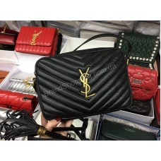 Шикарная сумочка YSL из натуральной кожи в Lux  качестве в черном цвете арт 20193