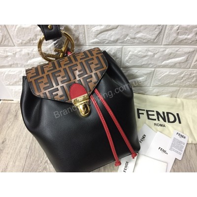 Рюкзак Fendi Lux из натуральной цельной кожи копия класса ААА в полном комплекте арт 20205