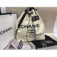 Модный рюкзак Chanel бежевый 1287