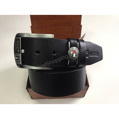 Ремень Tommy Hilhiger из натуральной кожи в подарочной упаковке ширина 4.5 см  арт 20217