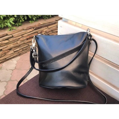 Итальянская кожаная сумка Genium Leather black 0252s