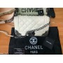 Сумка кожаная женская  Chanel boy слоновая кость 30665