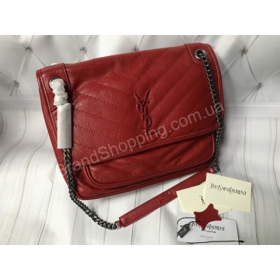 Сумка YSL из натуральной кожи в красном цвете арт 20519 арт 20519