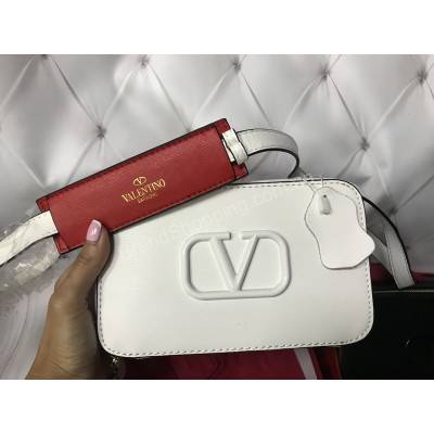 Сумочка Valentino реплика натуральная кожа в белом цвете арт 20510
