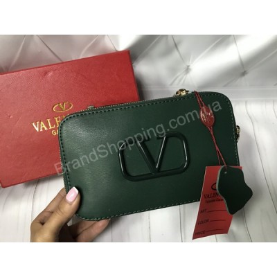 Сумочка Valentino реплика натуральная кожа в зеленом цвете арт 20512