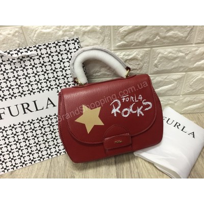 Сумка женская Furla из натуральной кожи в красном цвете арт 20232