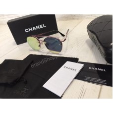 NEW 2018!!Очки солнцезащитные CHANEL зеркальные в полном комплекте 1733