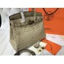 Сумочка Hermes Birkin 30см реплика эмитация кожи страуса арт 20534