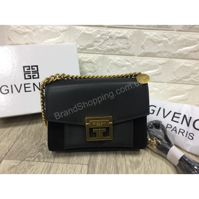 Стильная сумочка Givenchy из натуральной кожи и замши в черном цвете арт 20288