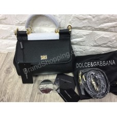 Сумочка женская Dolce&Gabbana mini из кожи saffiano в черном цвете арт 20300