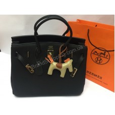 NEW!Брендовая кожаная сумка Hermes Birkin Black  1433