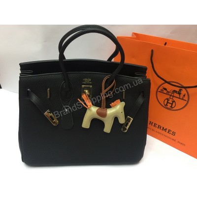 NEW!Брендовая кожаная сумка Hermes Birkin Black  1433