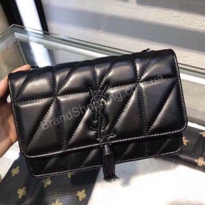 NEW Сумочка YSL из натуральной кожи в полном люкс комплекте в черном цвете арт 20209L