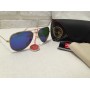 Солнцезащитные очки Ray Ban Aviator синие с оправа Gold 01494