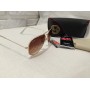 Солнцезащитные очки Ray Ban Aviator коричневые оправа Gold 01491