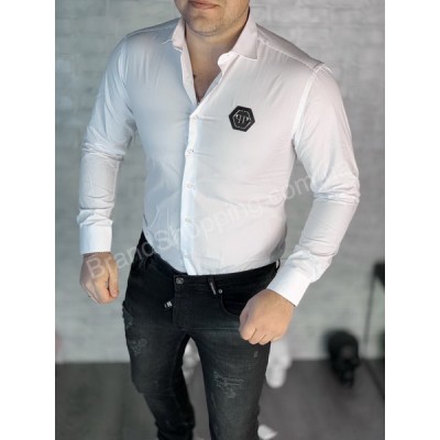 Рубашка мужская Philipp Plein white P0859